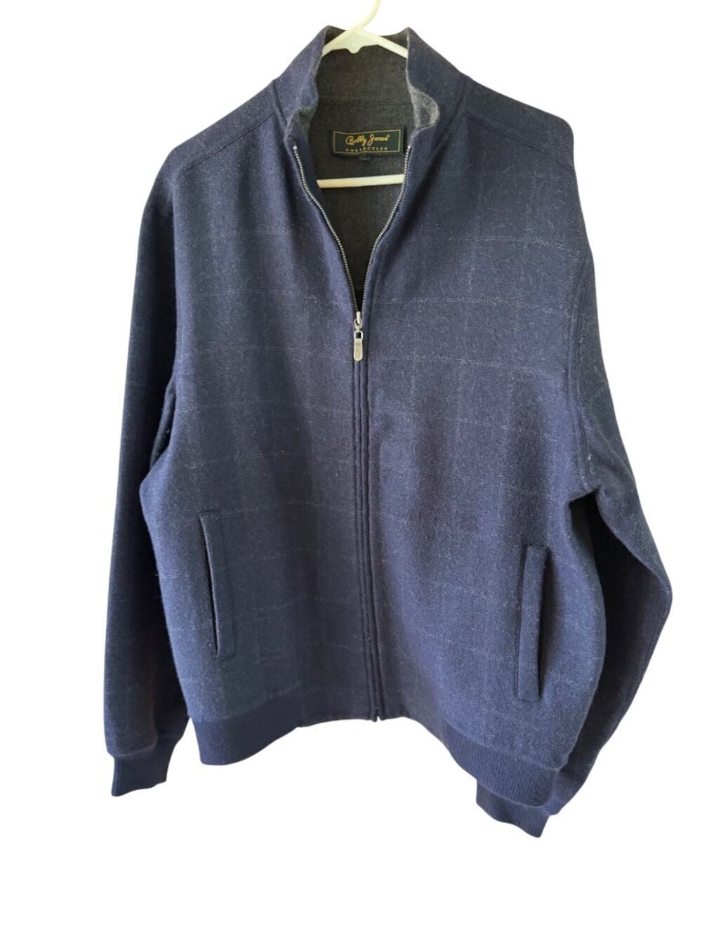 Bobby Jones Collection Mens Full-zip Jacket Size Large Blue Welt Pockets Casual